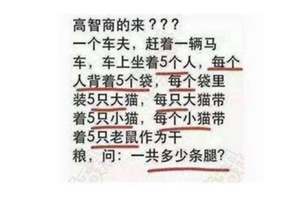 一共有多少条腿