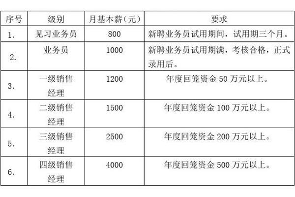 销售激励政策