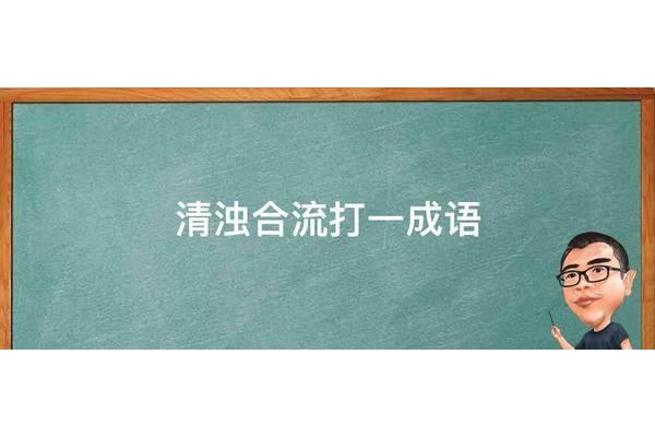 清浊合流打一成语
