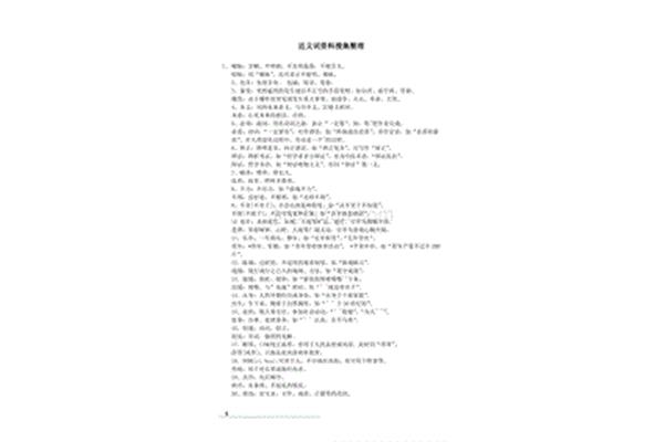 表达近义词