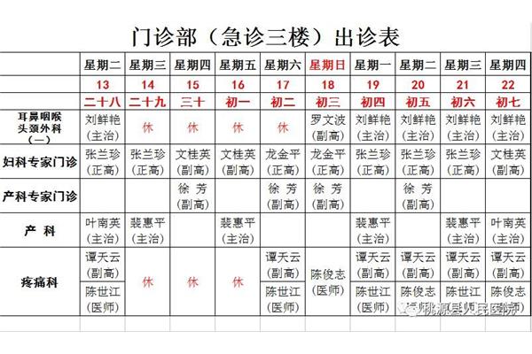 春节值班安排