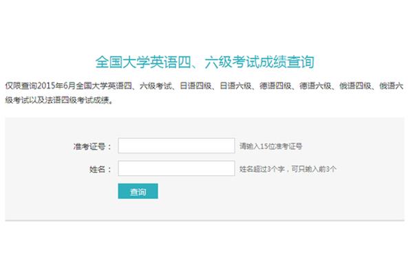 英语六级查分