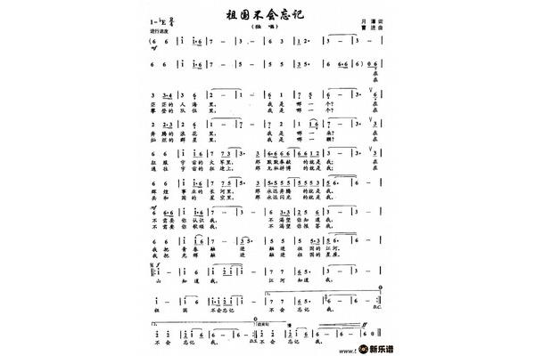 祖国不会忘记合唱