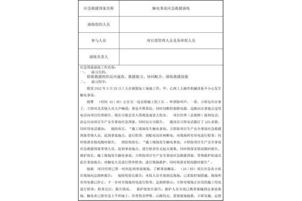 应急预案演练计划
