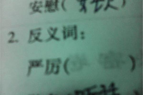 严厉反义词
