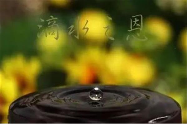 滴水之恩涌泉相报
