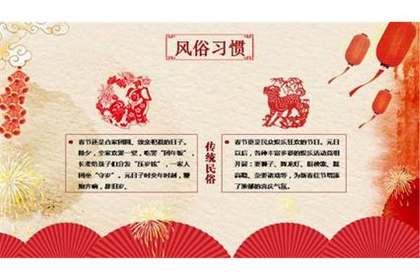 春节传统风俗