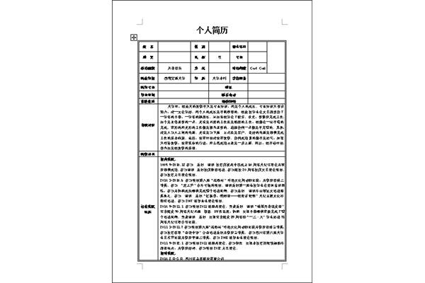 工作履历怎么写