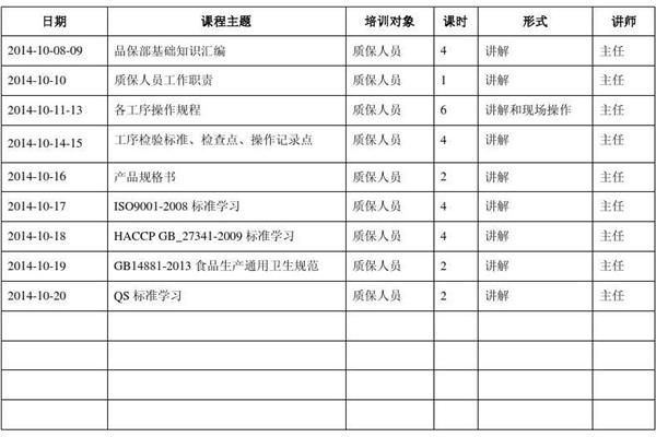 企业培训计划