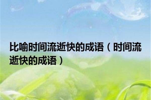 时间流逝的成语