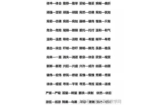 所有近义词