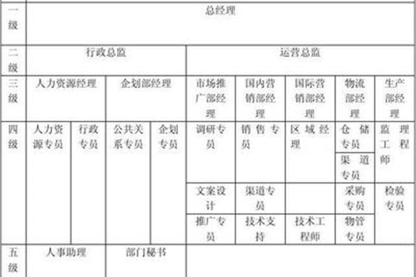 国家职位等级划分