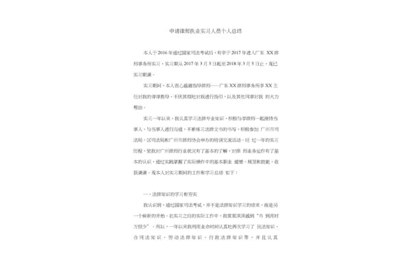 律师个人总结