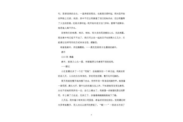 意料之外作文