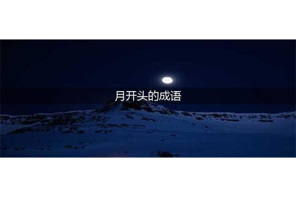 月开头成语