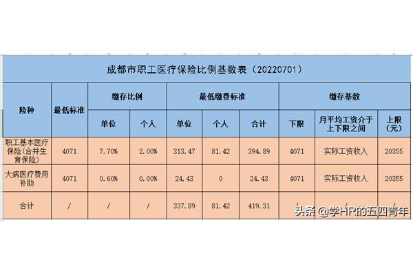 医保缴存比例