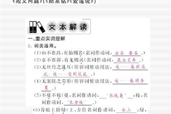 陋室铭词类活用