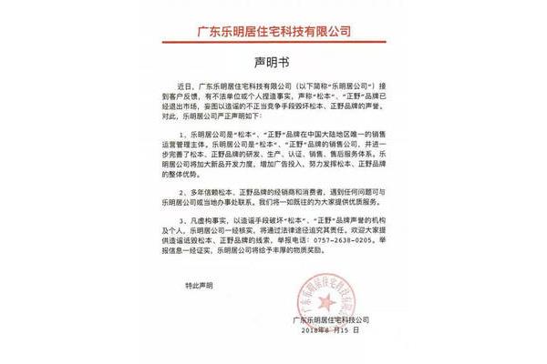 声明书格式