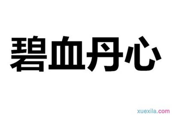 碧血丹心的意思