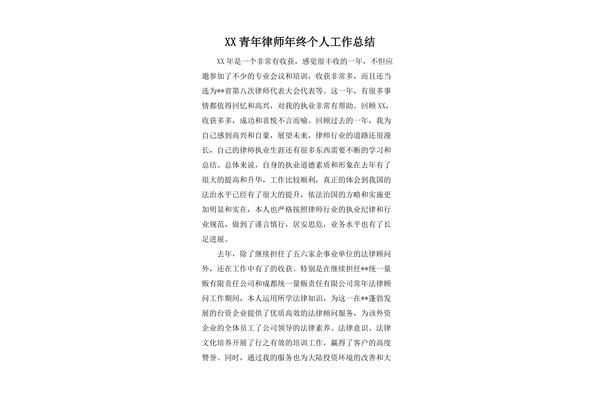 律师个人总结