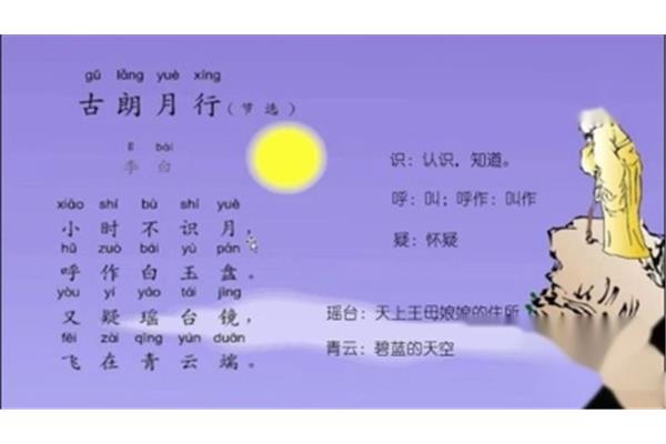 古朗月行全诗解释