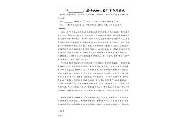 什么触动了我作文