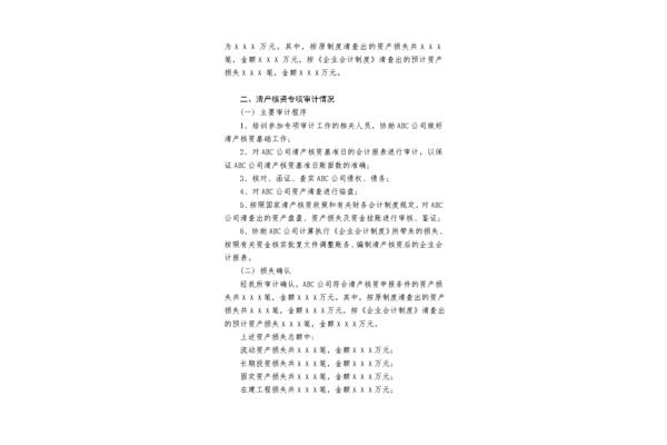清产核资报告