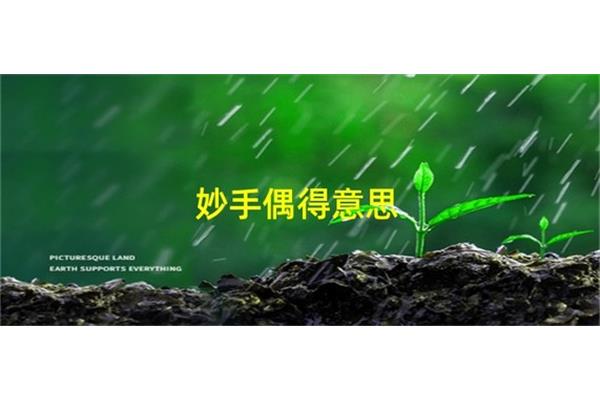 妙手偶得的意思