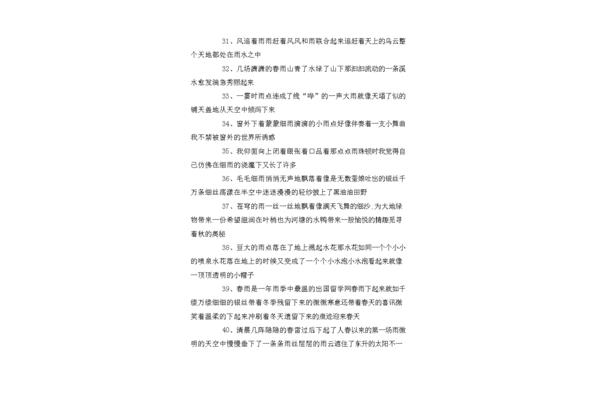 写雨的优美句子