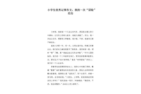 冒险的作文