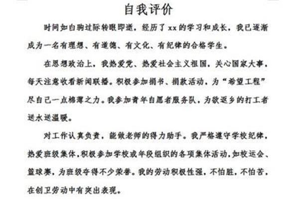 工作能力自我评价