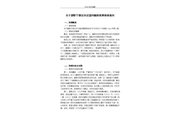 案例分析格式