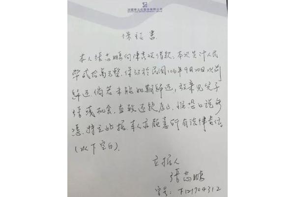 家暴保证书