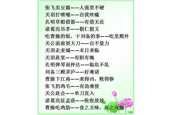 50个歇后语