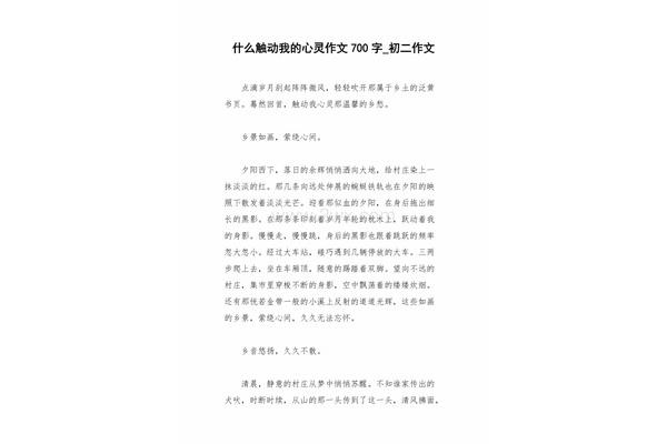 什么触动了我作文