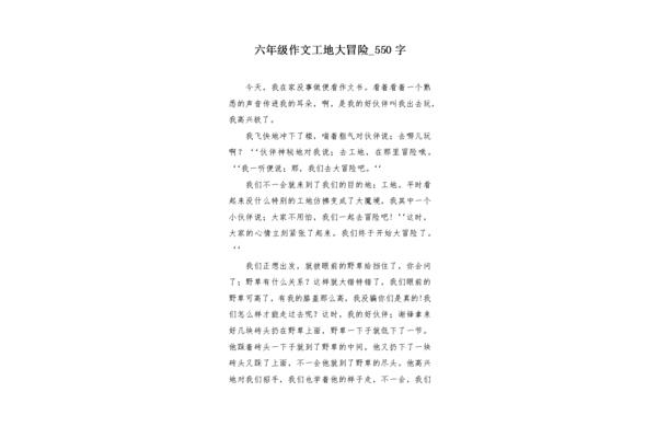 冒险的作文