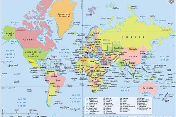世界平面地图