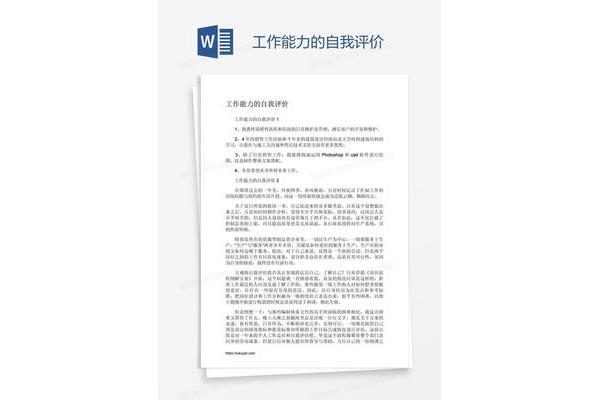工作能力自我评价