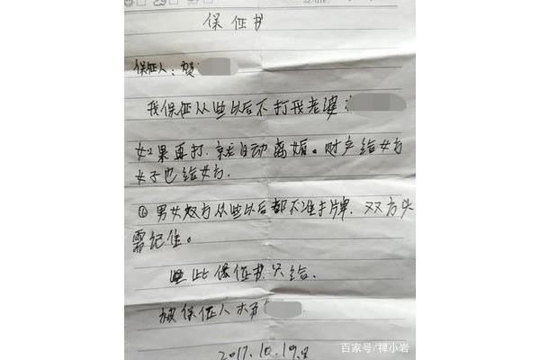 家暴保证书