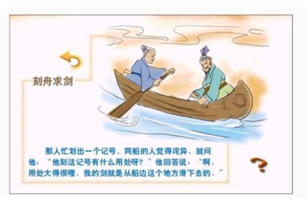 刻舟求剑意思