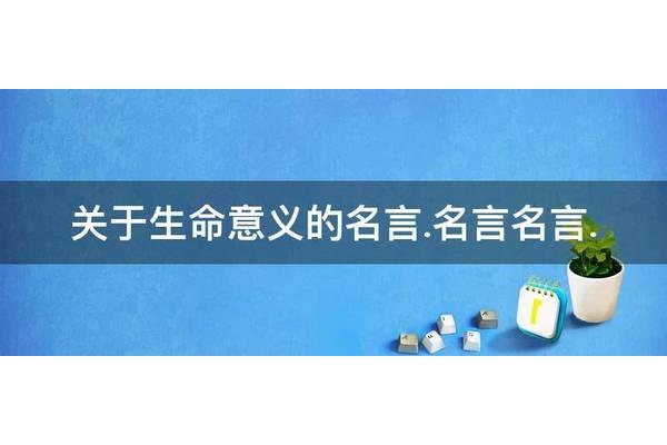 生命的意义名言