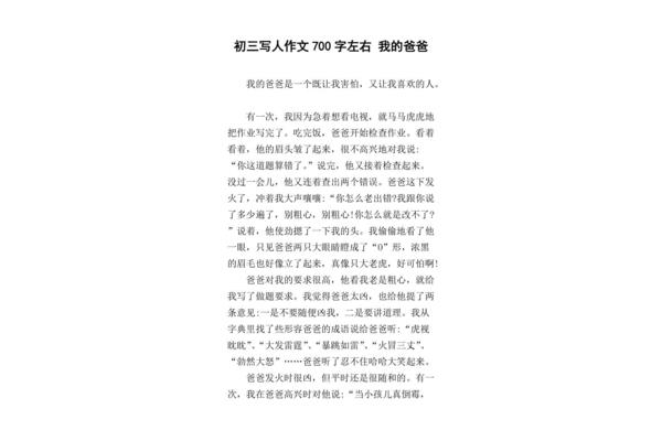 写人作文700字