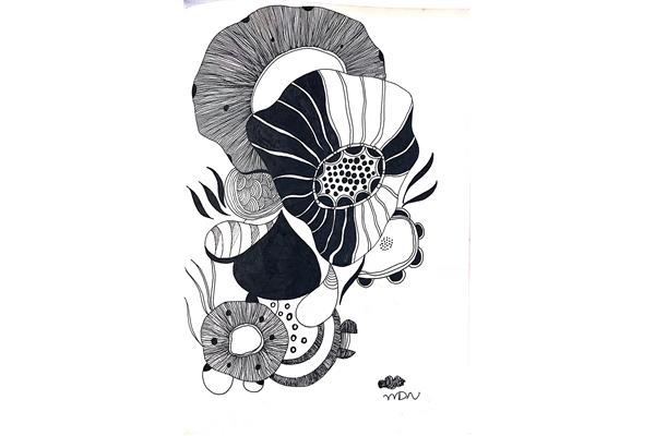 线描装饰画