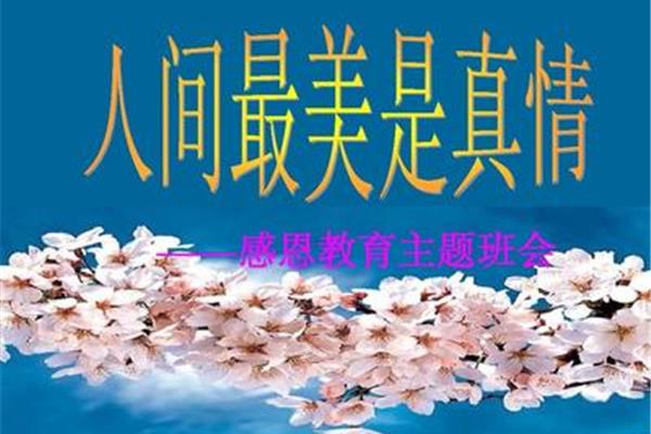 感恩的心主题班会
