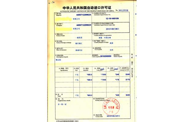 进出口单证