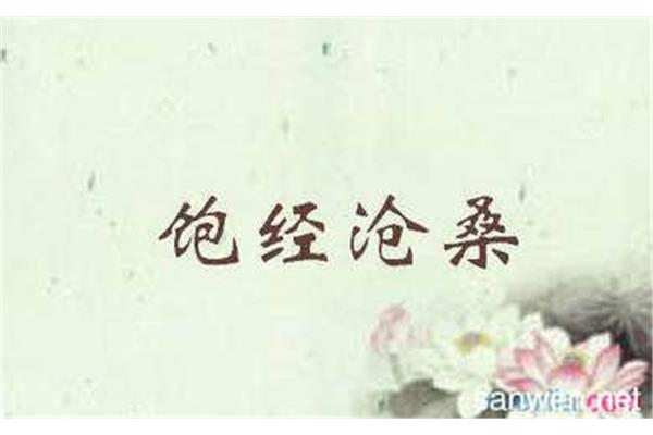 饱经沧桑的意思