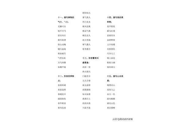 写景的成语