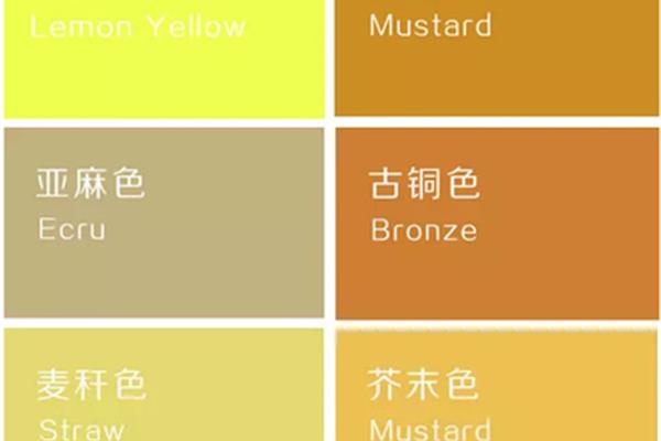黄色近义词