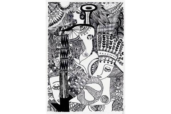 线描装饰画