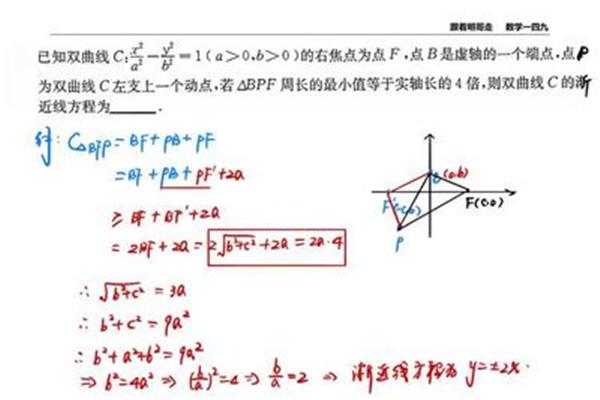 双曲线的公式